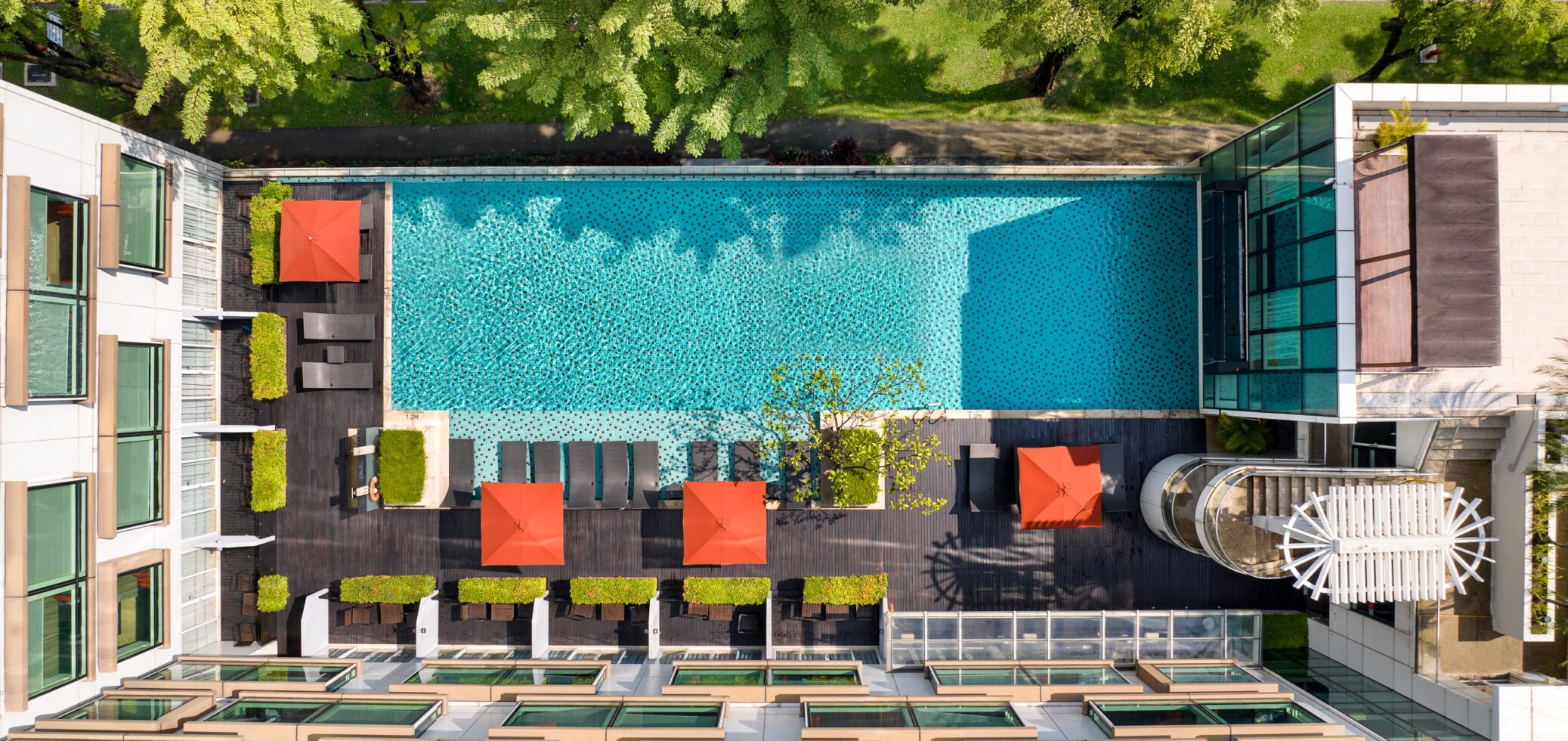 Aerial View of the Pool at Park Regis by Prince Singapore